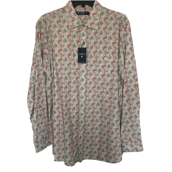 NEW Mens M Cremieux Classic Long Sleeve Button Front Shirt MultiColor MSRP $80 - Picture 1 of 7